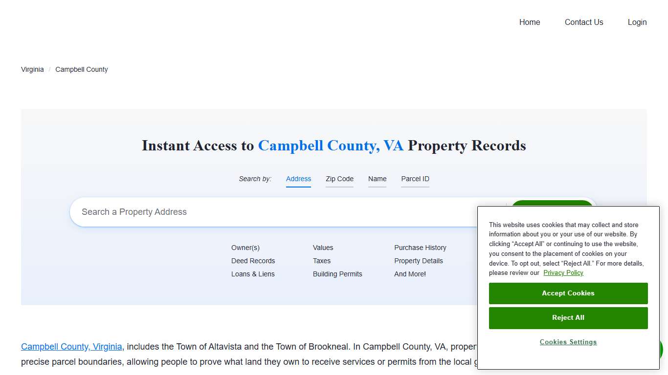 Campbell County, VA Property Records | Owners, Deeds, Permits
