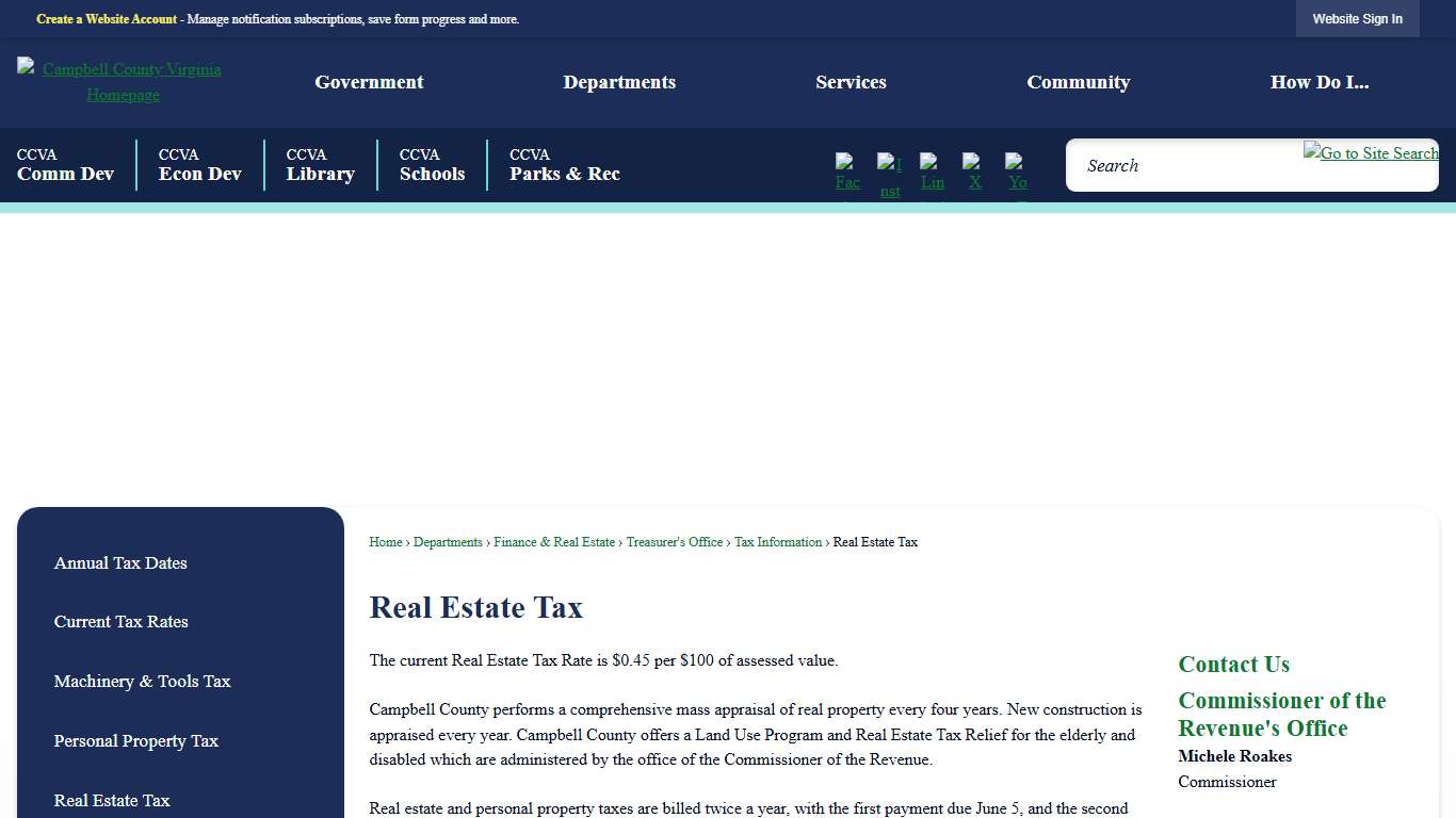 Real Estate Tax | Campbell County, VA